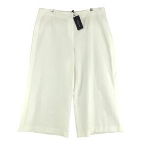 Lafayette 148 New York Womens Size 16 Pants Wide Split Leg Cropped *TINY FLAW